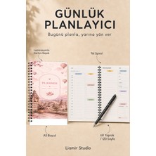 Liamir Studio Günlük Planlayıcı | Ajanda | Laminasyonlu Karton Kapak | A5 Boyut