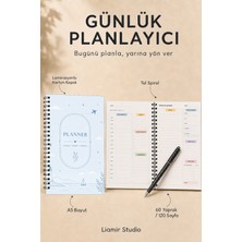 Liamir Studio Günlük Planlayıcı | Ajanda | Laminasyonlu Karton Kapak | A5 Boyut