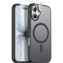 Nihcase iPhone 16 Kılıf Babet Translucent 3in1 Msafe Şarj Özellikli Kapak + Ekran Koruyucu