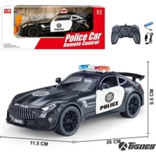 Aksoy Toys Uzaktan Kumandalı Işıklı Mercedes-Benz Polis Arabası 1:16 Ölçek 24 cm