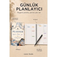 Liamir Studio Günlük Planlayıcı | Ajanda | Laminasyonlu Karton Kapak | A5 Boyut