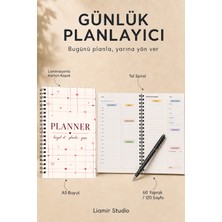 Liamir Studio Günlük Planlayıcı | Ajanda | Laminasyonlu Karton Kapak | A5 Boyut