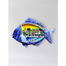 Mundy Foça Polyester Kabartmalı Magnet 8,5 x 6 cm Dekoratif Hediyelik Buzdolabı Süsü (KOD:1762)