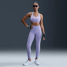 Nike One Kadın Mor Yüksek Belli 7/8 Cepli Antrenman Taytı | FN3241-533