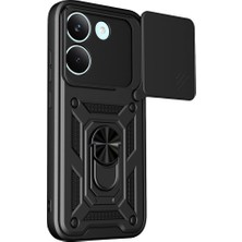 TKÇ Xiaomi Poco X8 Pro Pars Lens Yüzüklü Silikon - Siyah