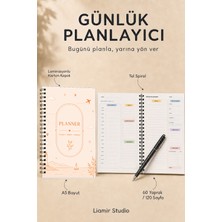 Liamir Studio Günlük Planlayıcı | Ajanda | Laminasyonlu Karton Kapak | A5 Boyut
