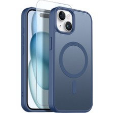 Nihcase iPhone 15 Kılıf Babet Translucent Mat Msafe Şarj Özellikli Kapak + Ekran Koruyucu