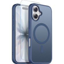 Nihcase iPhone 16 Kılıf Babet Translucent Mat Msafe Şarj Özellikli Kapak + Ekran Koruyucu