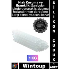 Wintoup #mum Şeffaf Sıcak Hızlı Yapıştırıcı Güçlü Hırdavat Hobi Onarım Kalın Mum Silikon Çubuğu 11.3 mm 1 kg