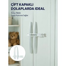 TKÇ 4 Adet Çocuk Güvenlik Dolap Kilidi Dayanıklı ve Uzun Ömürlü Tasarım Yeni Nesil