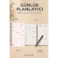 Liamir Studio Günlük Planlayıcı | Ajanda | Laminasyonlu Karton Kapak | A5 Boyut