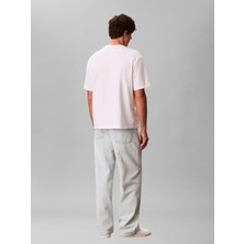 Calvin Klein Erkek Beyaz Calvin Klein Ss 16S Elevated Mono, Yaf, S Beyaz Erkek T-Shirt