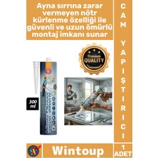 Wintoup #yapıştırıcı Güçlü Nötr Esas Su Rutubete Dayanıklı Montaj Şeffaf Silikon Ayna Cam Yapıştırıcı 300 ml