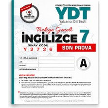 Özdebir Yayınları Özdebir Ydt Ingilizce Türkiye Geneli Deneme 7 Son Prova – Y2726 – Yks Yabancı Dil Testi 80 Soru Ingilizce Deneme Sınavı