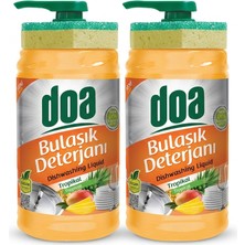 Doa Sünger Hediyeli Tropikal Sıvı Bulaşık Deterjanı 2 x 1 L