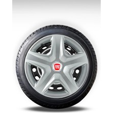 FRWY Fiat 4 Adet Jant Kapağı 14" Inç Gri ( Egea Fiorino Doblo Linea Punto Albea Palio Uno ) FW006