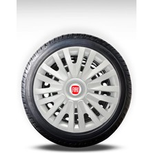 FRWY Fiat 4 Adet Jant Kapağı 14" Inç Gri ( Egea Fiorino Doblo Linea Punto Albea Palio Uno ) FW019
