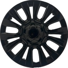 FRWY Fiat 4 Adet Jant Kapağı 15" Inç Piano Black ( Egea Fiorino Doblo Linea Punto Albea Palio Uno ) FW017