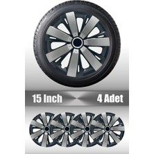 FRWY Mitsubishi 4 Adet Jant Kapağı 15" Inç Gri Siyah ( L300 Lancer …) FW023