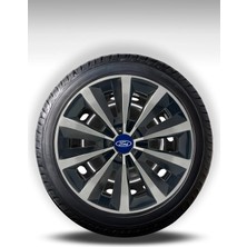 FRWY Ford 4 Adet Jant Kapağı 14" Inç Gri Siyah ( Tourneo Transit Connect Courier Focus Fiesta Fusion ) FW026