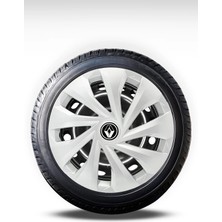 FRWY Renault 4 Adet Jant Kapağı 14" Inç Gri ( Clio 4 5 Symbol Megane Kangoo Fluence Taliant Express Brodway ) FW046