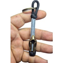 Moonparacord Assassin Boncuklu Anahtarlık Bronz Renk Gri  Ipli