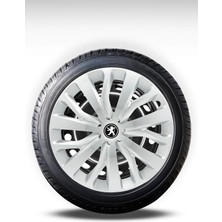 FRWY Peugeot 4 Adet Jant Kapağı 15" Inç Gri ( 206 207 208 301 306 307 308 Partner Bipper ) FW032