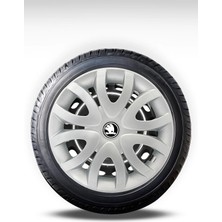 FRWY Skoda 4 Adet Jant Kapağı 15" Inç Gri ( Fabia Octavia Rapid Favorit Felicia Scala Spaceback ) FW013