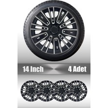 FRWY Mitsubishi 4 Adet Jant Kapağı 14" Inç Gri Siyah ( L300 Lancer …) FW038