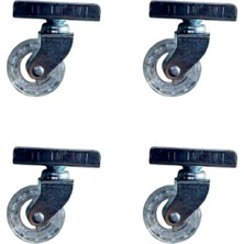 Hace Bazaar Furç Uzun-Sunta Bilyalı Teker - 20X50 - Şeffaf - 18MM HKS189 - 4 Adet