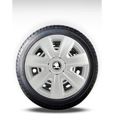 FRWY Skoda 4 Adet Jant Kapağı 14" Inç Gri ( Fabia Octavia Rapid Favorit Felicia Scala Spaceback ) FW002