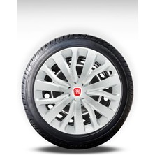 FRWY Fiat 4 Adet Jant Kapağı 15" Inç Gri ( Egea Fiorino Doblo Linea Punto Albea Palio Uno ) FW032