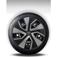 FRWY Nissan 4 Adet Jant Kapağı 15" Inç Gri Siyah ( Micra Note Almira Qashqai Juke Primera Sunny ) FW015