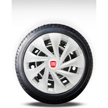FRWY Fiat 4 Adet Jant Kapağı 14" Inç Gri ( Egea Fiorino Doblo Linea Punto Albea Palio Uno ) FW046