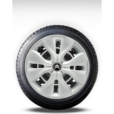 FRWY Citroen 4 Adet Jant Kapağı 15" Inç Gri ( C-Elysse C1 C2 C3 C4 Berlingo Nemo ) FW012