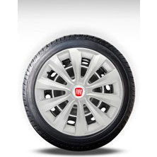 FRWY Fiat 4 Adet Jant Kapağı 16" Inç Gri ( Egea Fiorino Doblo Linea Punto Albea Palio Uno ) FW041