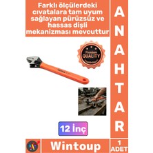 Wintoup #anahtar Profesyonel Tesisat Tamirat Montaj Cıvata Ayarlanabiliir Yapı Şık 12 Inç Kurbağacık Anahtar