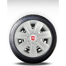 FRWY Fiat 4 Adet Jant Kapağı 14" Inç Gri ( Egea Fiorino Doblo Linea Punto Albea Palio Uno ) FW002