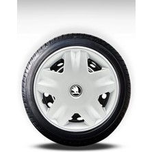 FRWY Skoda 4 Adet Jant Kapağı 14" Inç Gri ( Fabia Octavia Rapid Favorit Felicia Scala Spaceback ) FW028
