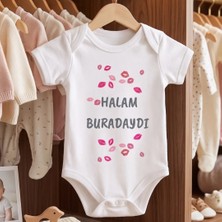 Egg Baby Hala Yazılı Bebek Zıbın Halam Temalı Komik Tasarımlı Bebek Body %100 Pamuk Hediyelik