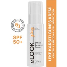 U Look uLOOK Leke Karşıtı SPF 50+ Güneş Kremi | UVA UVB Korumalı Beyazlık Bırakmayan Nemlendirici 50 ml