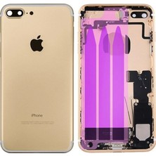 Genos Iphone 7 Plus Uyumlu Dolu Kasa Gold (Altın Renk) Şarj Soketi+On Off Flex+Ses Flex Üstünde