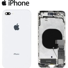 Genos Iphone 8 Plus Uyumlu Dolu Kasa Beyaz Renk Şarj Soketi+On Off Flex+Ses Flex Üstünde