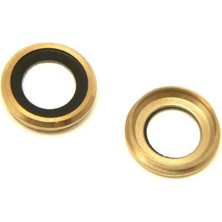 Genos Apple Iphone 6 Kamera Camı Gold Altın (Çerçeveli)