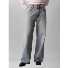 Calvin Klein Kadın / Kız Mavi Calvin Klein 90S Straıght Basset, Scb Mavi Kadın Kot Pantolon