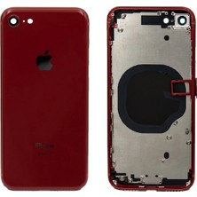 Genos Iphone 8 Modeli Uyumlu Boş Kasa Kırmızı Renk Tam Modeli Uyumlu