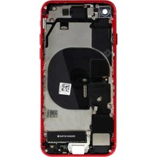 Genos Iphone 8 Modeli Uyumlu Dolu Kasa Kırmızı Renk Şarj Soketi On Off Flex Ses Flex Üstünde