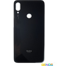 Genos Xiaomi Redmi Note 7 /note 7 Pro Uyumlu Arka Cam Kapak Batarya Pil Kapağı Siyah