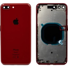 Genos Iphone 8 Plus Modeli Uyumlu Boş Kasa Kırmızı Renk Tam Modeli Uyumlu