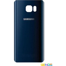 Genos Samsung Galaxy Note 5 N920F N920C Arka Kapak Pil Kapağı Batarya Kapağı Cam Lacivert